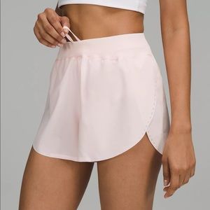 Lululemon Find Your Pace High-Rise Lined Short 3"- strawberry milkshake